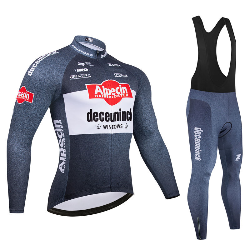 Cycling Bib Shorts - Alpecinทีมชายขี่จักรยานJerseyแขนยาวชุดMTBจักรยานเสื้อผ้าMaillot Ropa Ciclismo Hombreจักรยานสวมใส่ 19Dเจลกางเกง