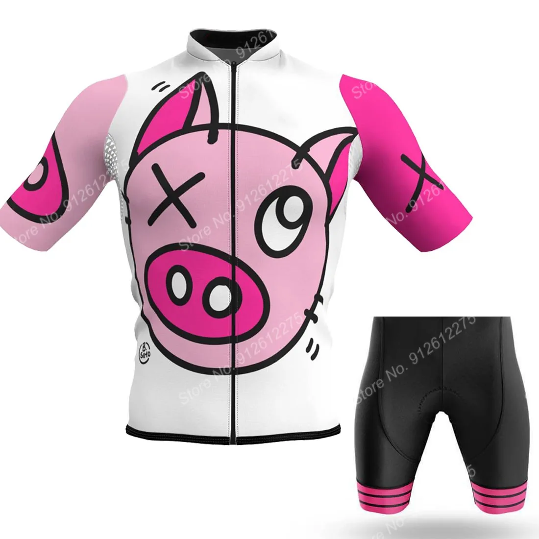 ชุด2023การ์ตูนหมูสำหรับผู้ชายเ - Cycling Bib Shorts บทวิจารณ์และราคา